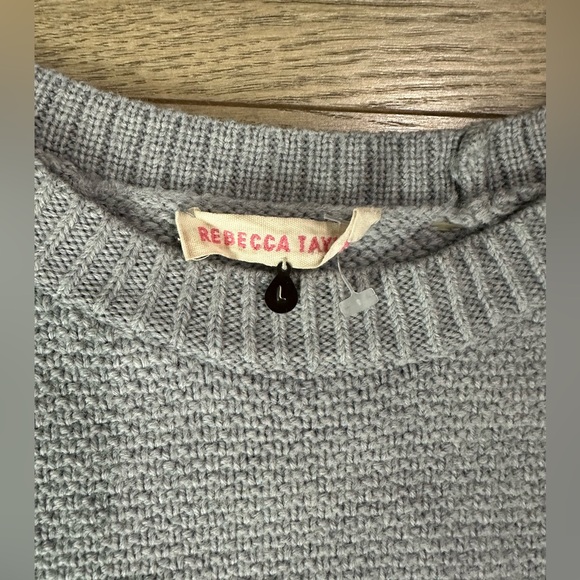 Rebecca Taylor size L gray merino wool sweater - Picture 2 of 3